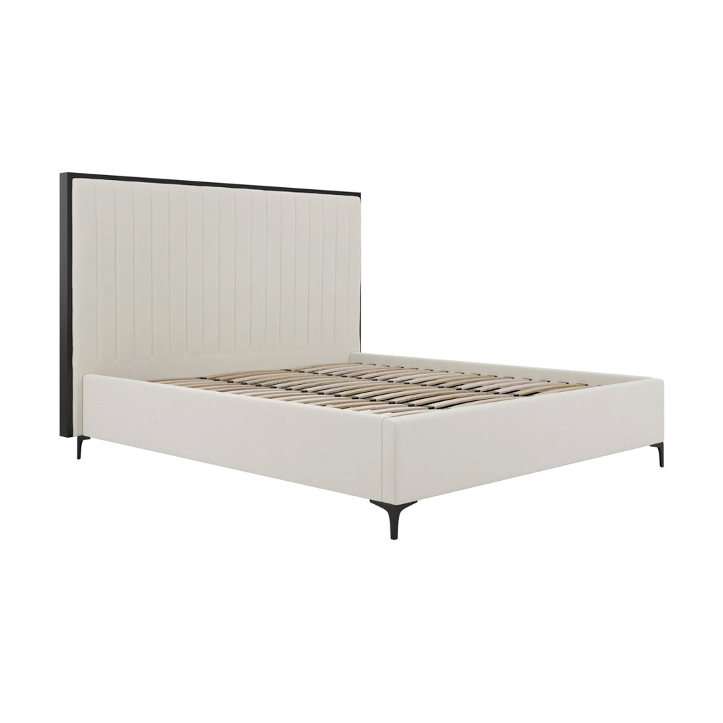Berkeley Cream and Black Upholstered Super King Bed