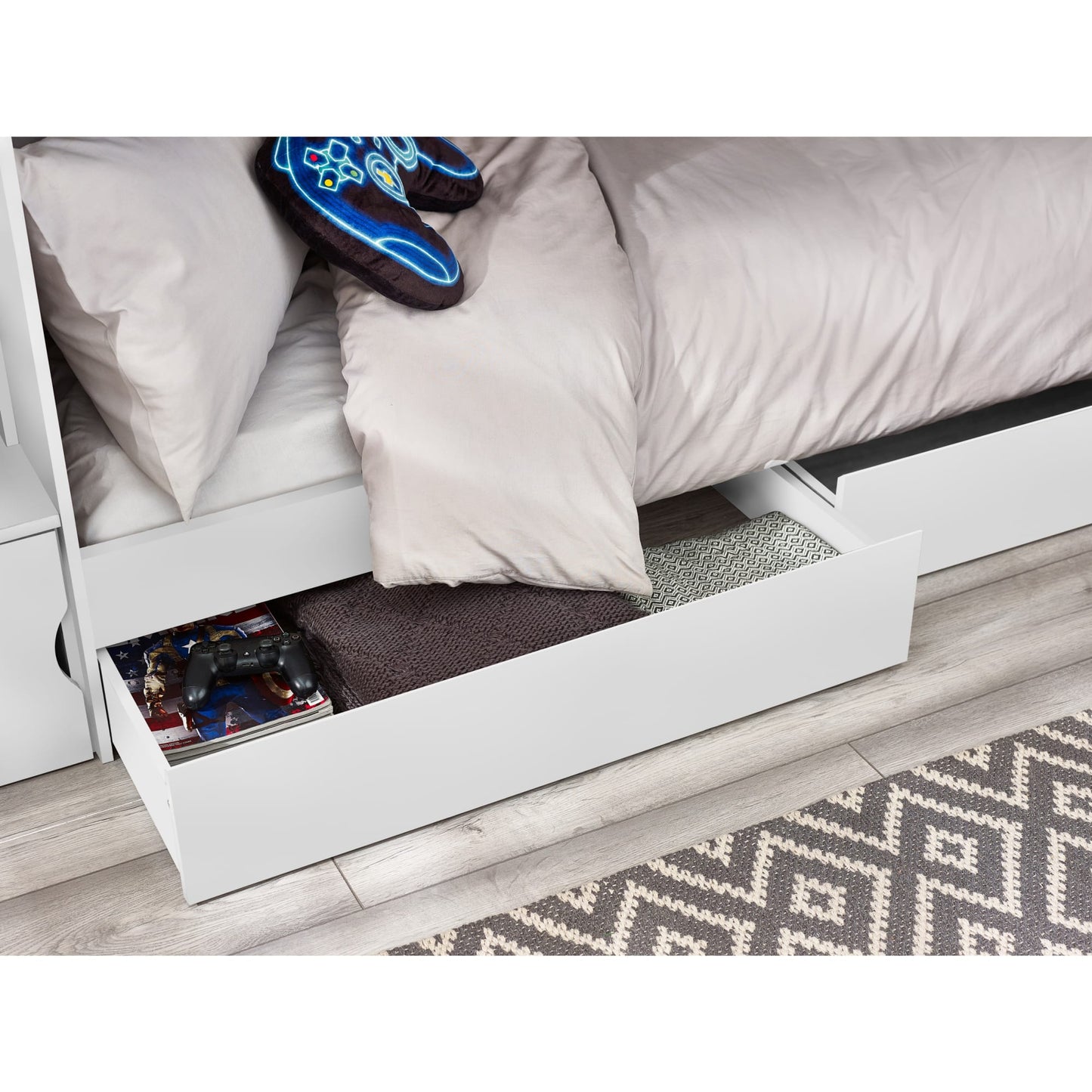 Camelot Staircase Bunk Bed All White
