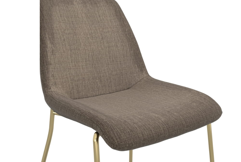 Carlo Taupe and Gold Dining Chair x 2