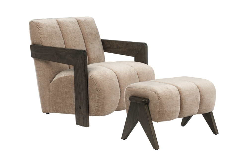 Hudson Porcelain Chair with optional Foot Stool
