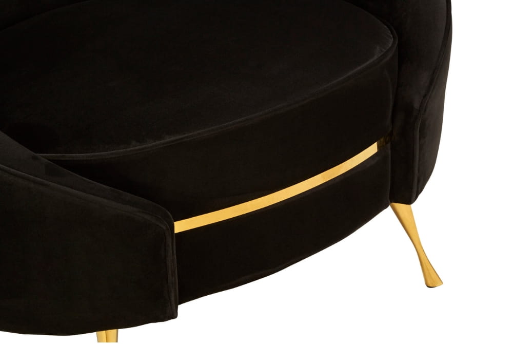 Manhattan Black Velvet Cocoon Chair