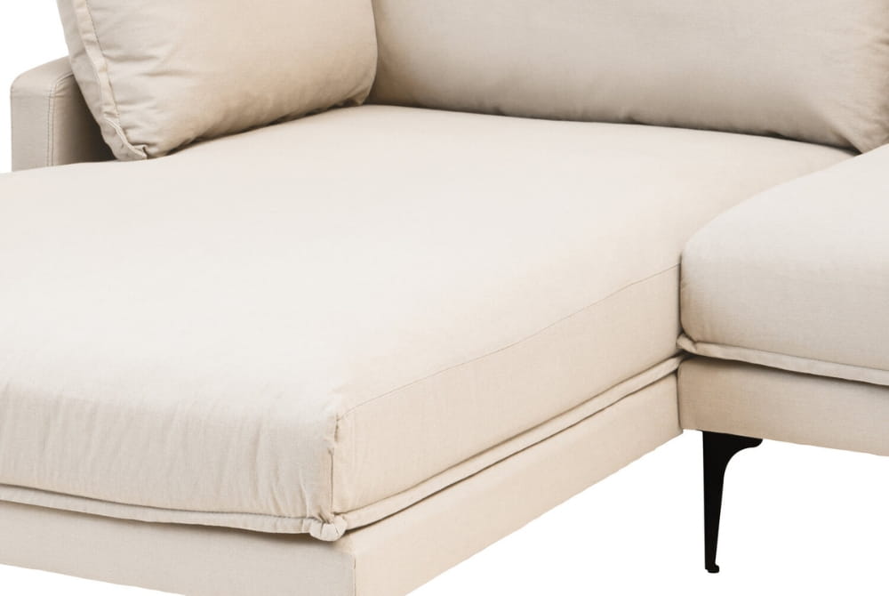 Troyes Cream Three Seat Left Chaise Sofa