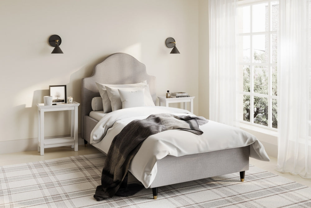 Monterey Light Grey Single Bed