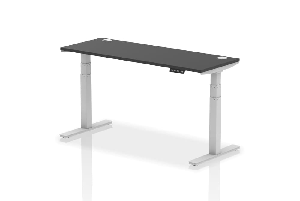 Air Height Adjustable Black Series Slimline Desk with Cable Ports