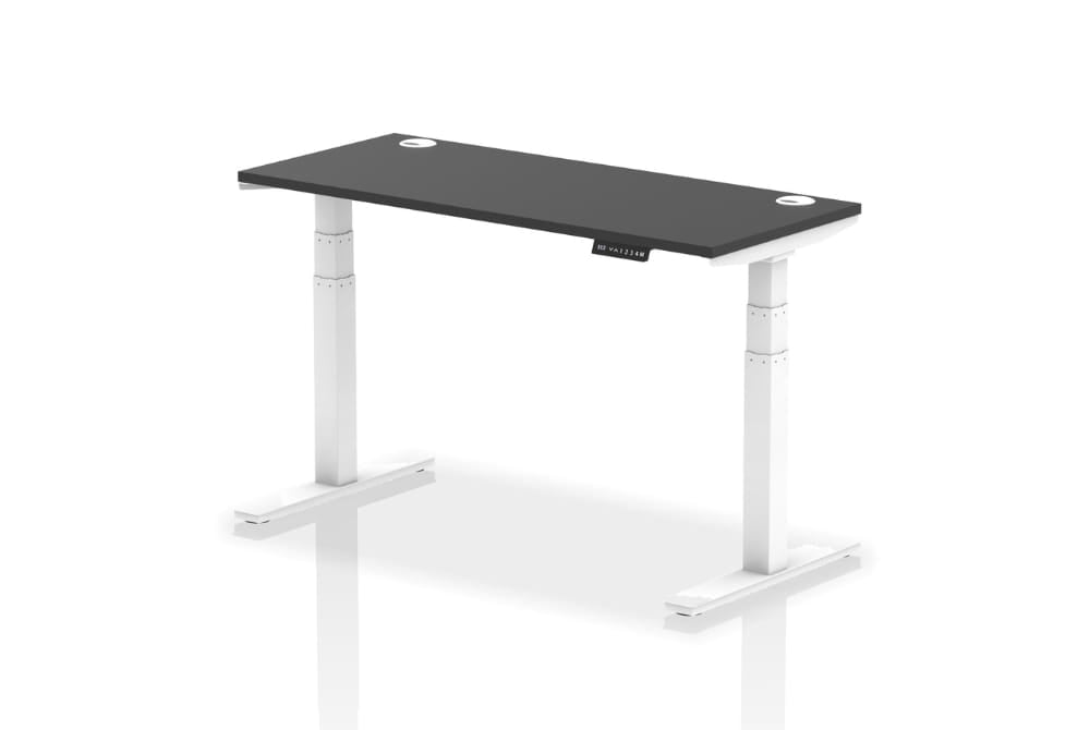Air Height Adjustable Black Series Slimline Desk with Cable Ports