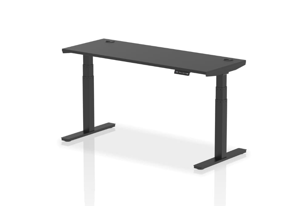 Air Height Adjustable Black Series Slimline Desk with Cable Ports