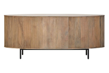 Aurelia Two Door Three Drawer Grey Mango Wood Sideboard