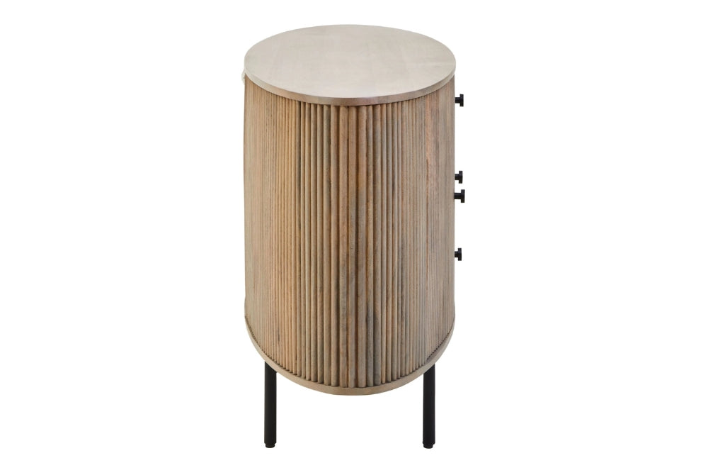 Aurelia Two Door Three Drawer Grey Mango Wood Sideboard
