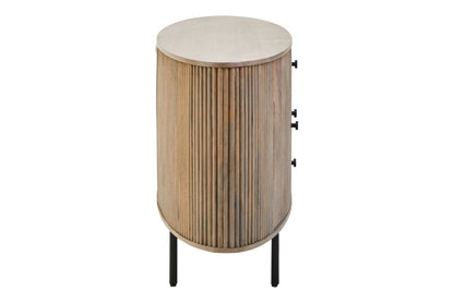 Aurelia Two Door Three Drawer Grey Mango Wood Sideboard