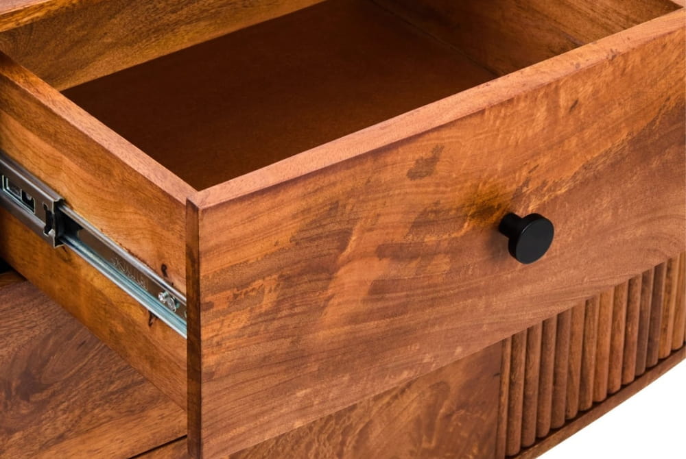 Aurelia Two Door Three Drawer Mango Wood Oval Sideboard