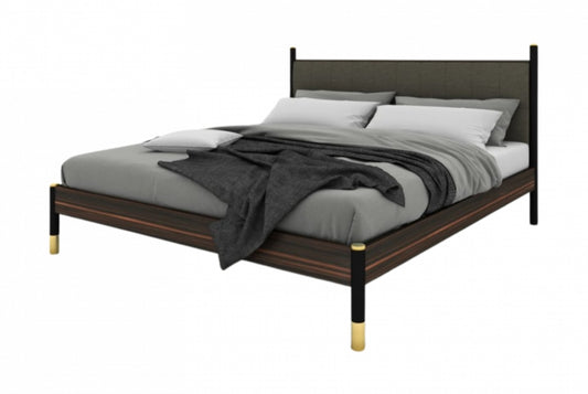 Bali Ebony and Black Double Wooden Bed
