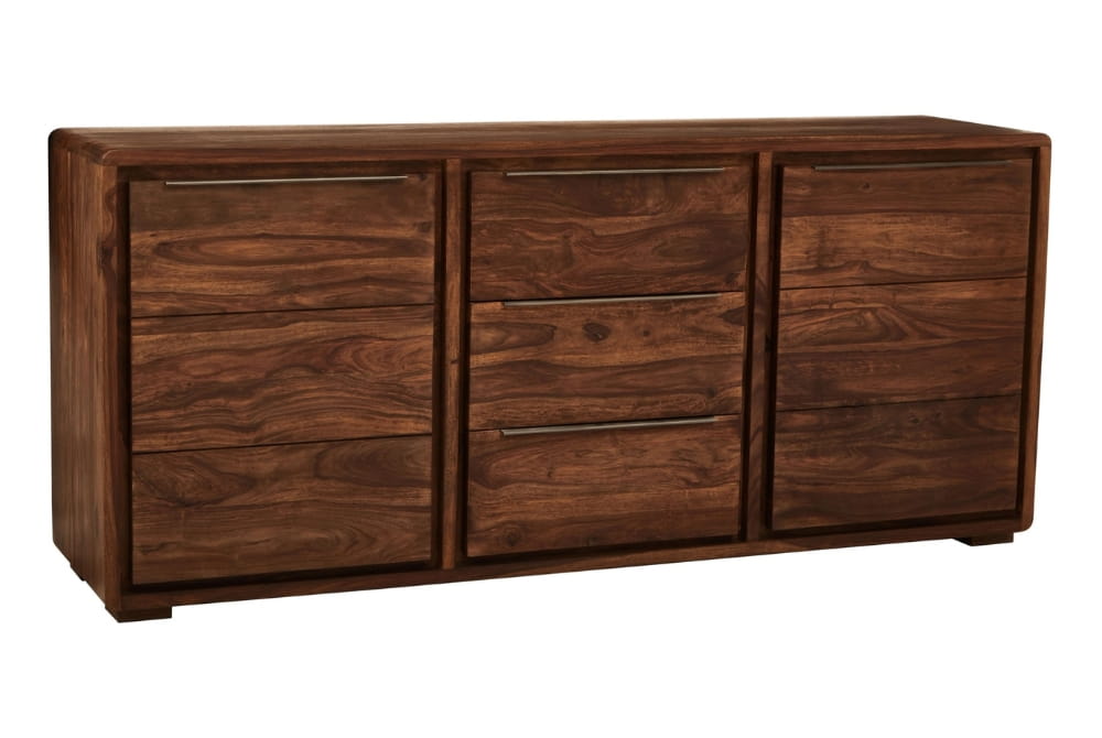 Bellagio Two Door Three Drawer Sheesham And Acacia Wood Sideboard