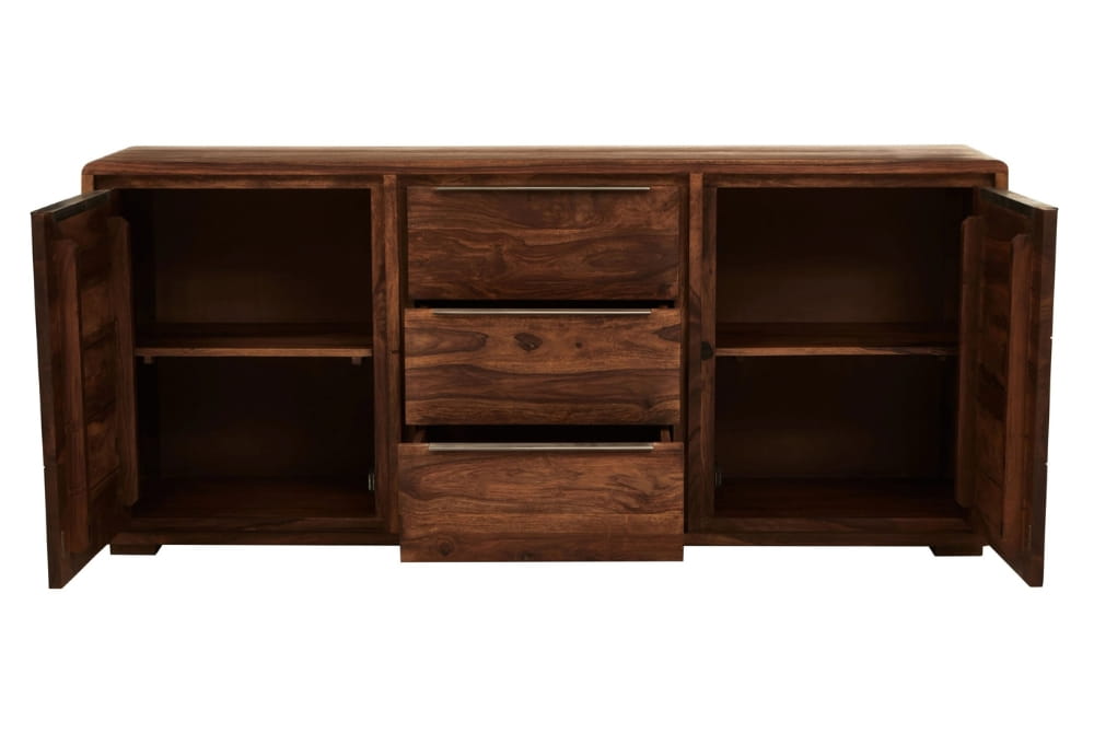 Bellagio Two Door Three Drawer Sheesham And Acacia Wood Sideboard