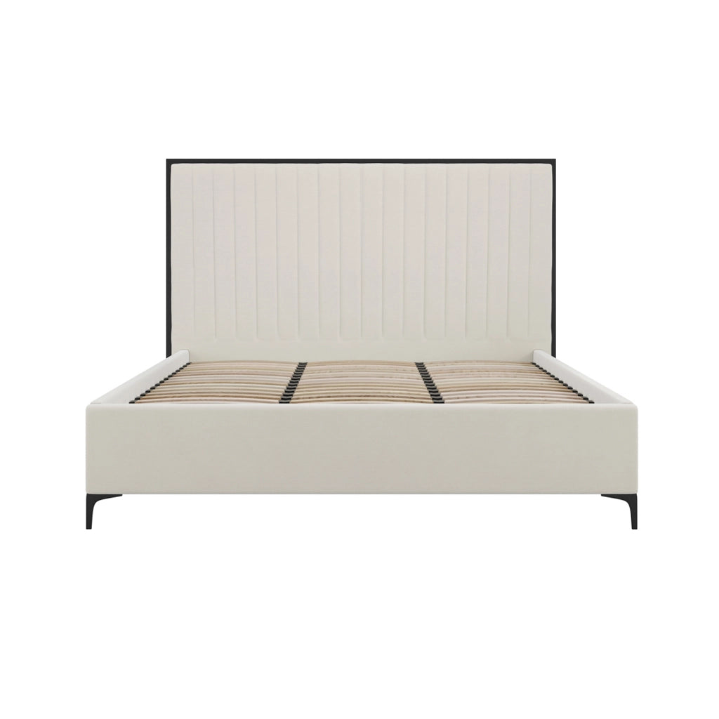 Berkeley Cream and Black Upholstered Super King Bed