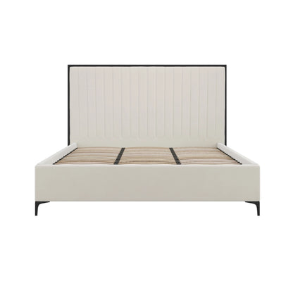Berkeley Cream and Black Upholstered Super King Bed