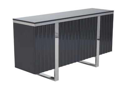 Berkeley Four Door Grey Gloss Finish Sideboard