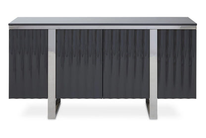 Berkeley Four Door Grey Gloss Finish Sideboard