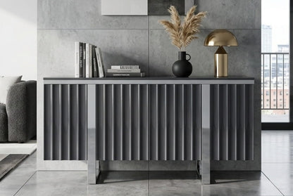 Berkeley Four Door Grey Gloss Finish Sideboard