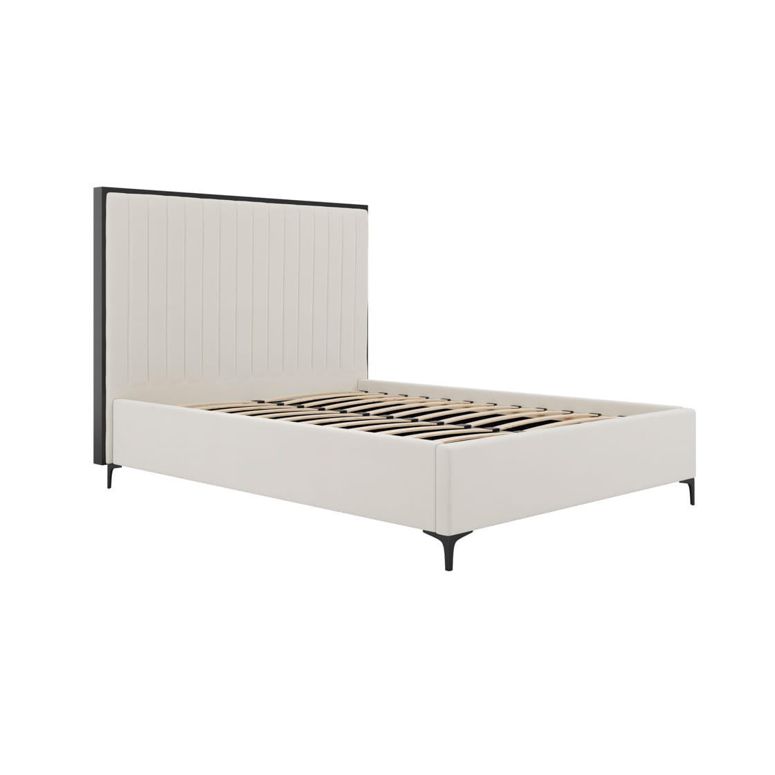 Berkeley Cream and Black Upholstered Double Bed