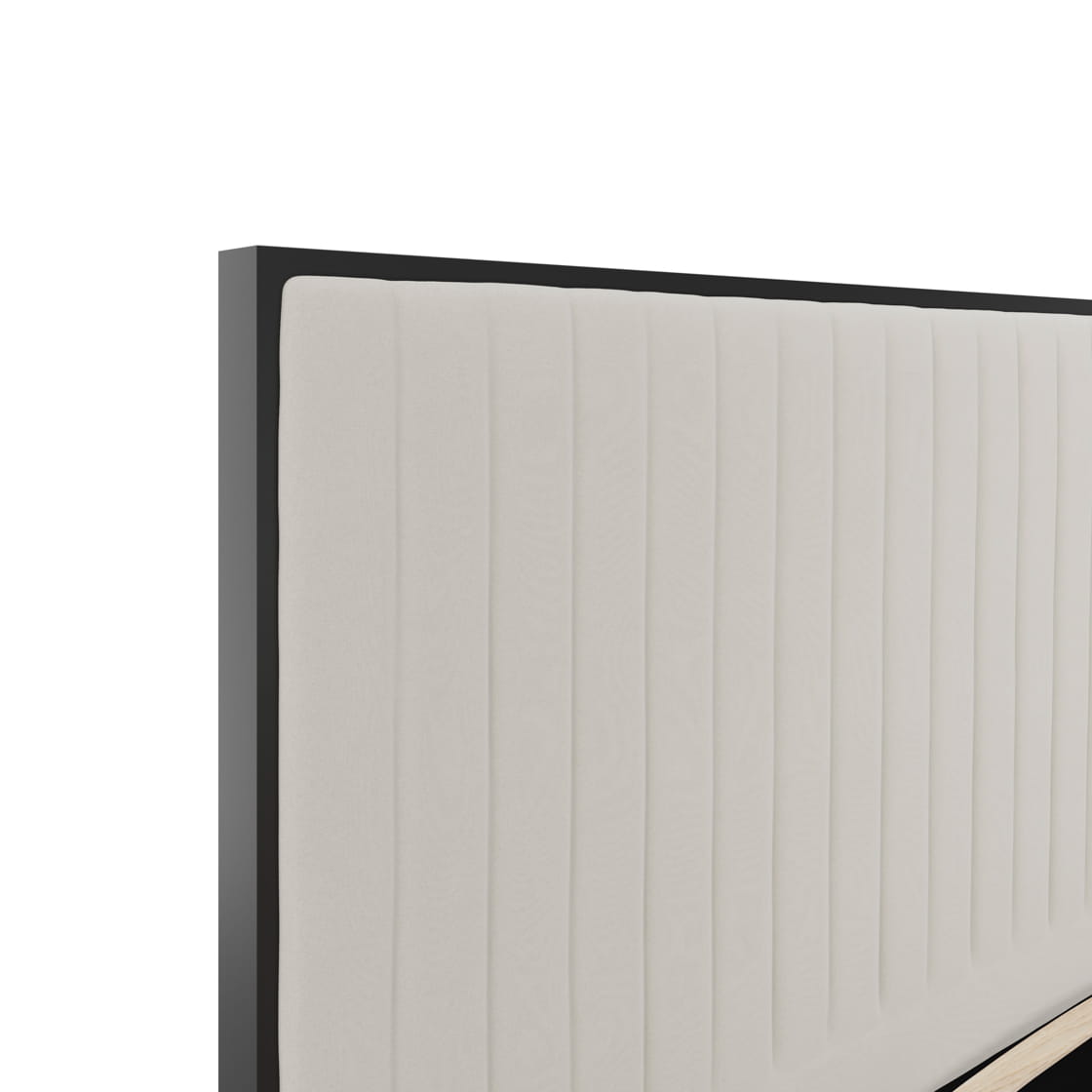 Berkeley Cream and Black Upholstered Double Bed