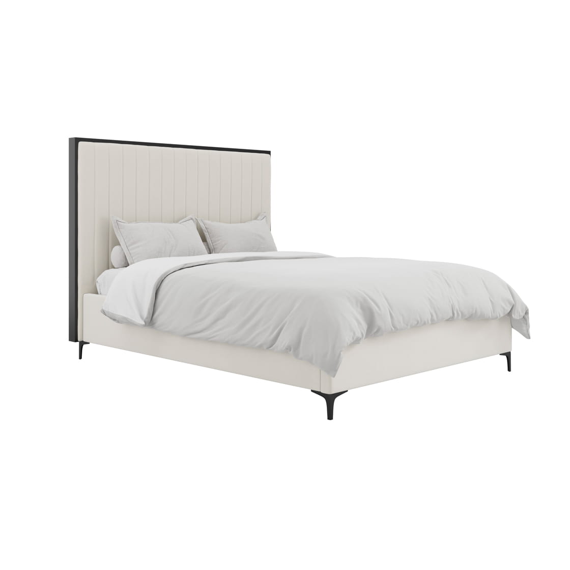Berkeley Cream and Black Upholstered Double Bed