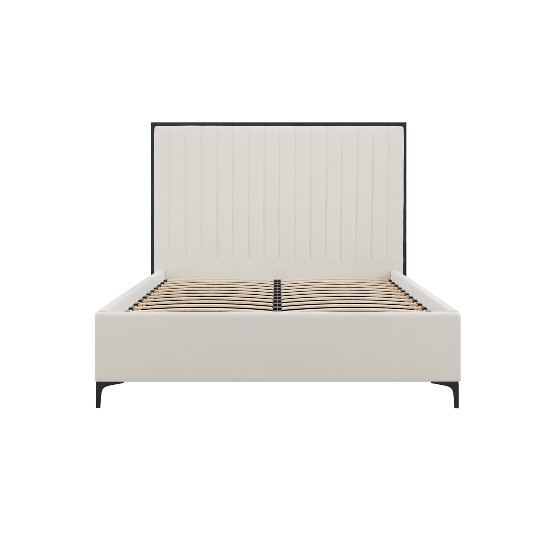 Berkeley Cream and Black Upholstered Double Bed
