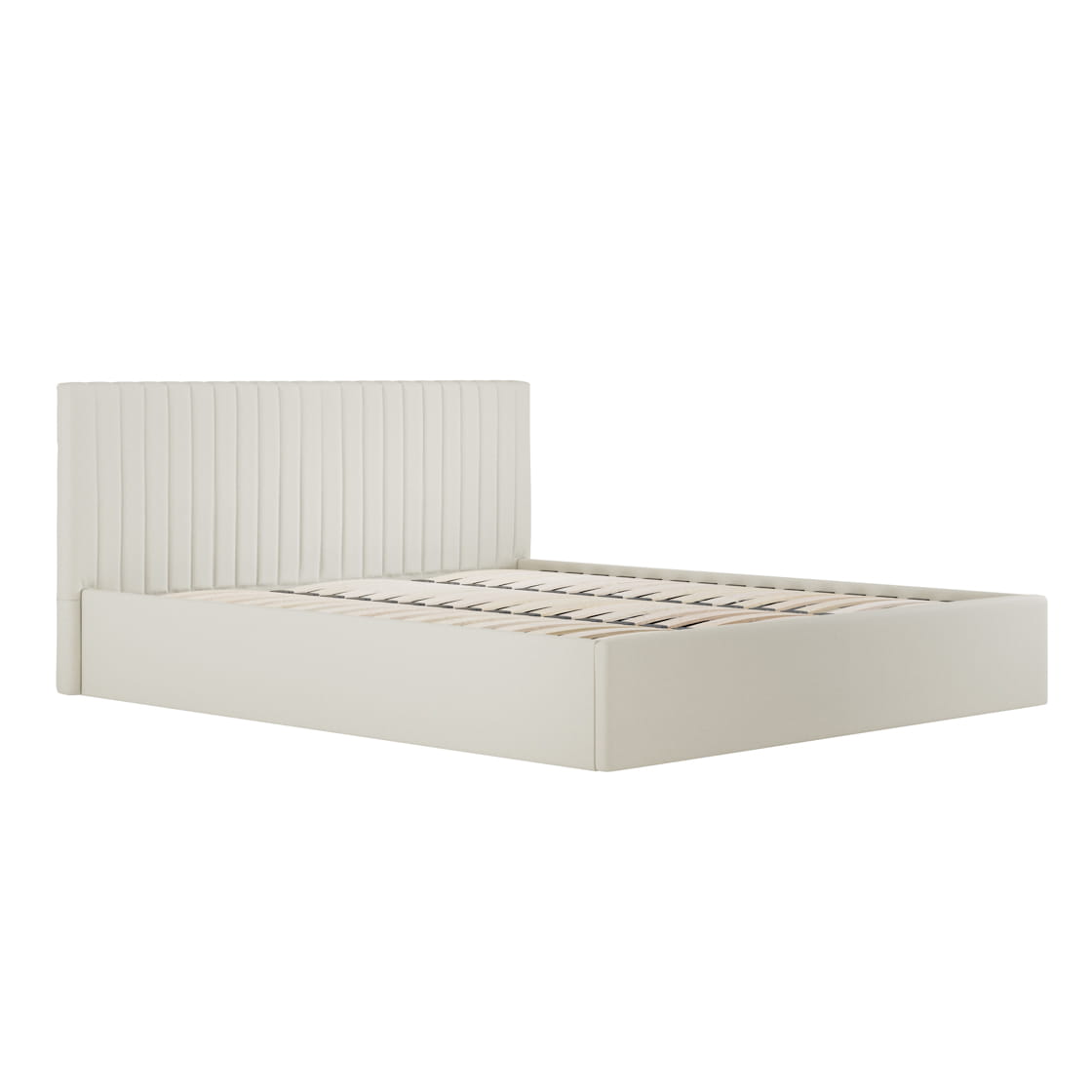 Berlin Milk Upholstered Ottoman Super King Bed