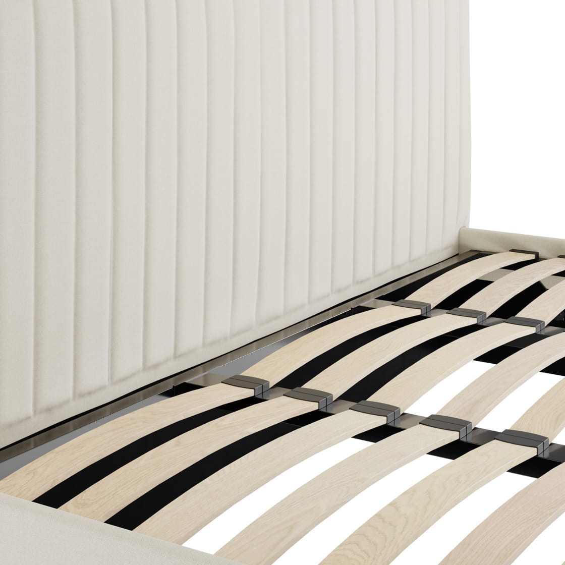 Berlin Milk Upholstered Ottoman Super King Bed