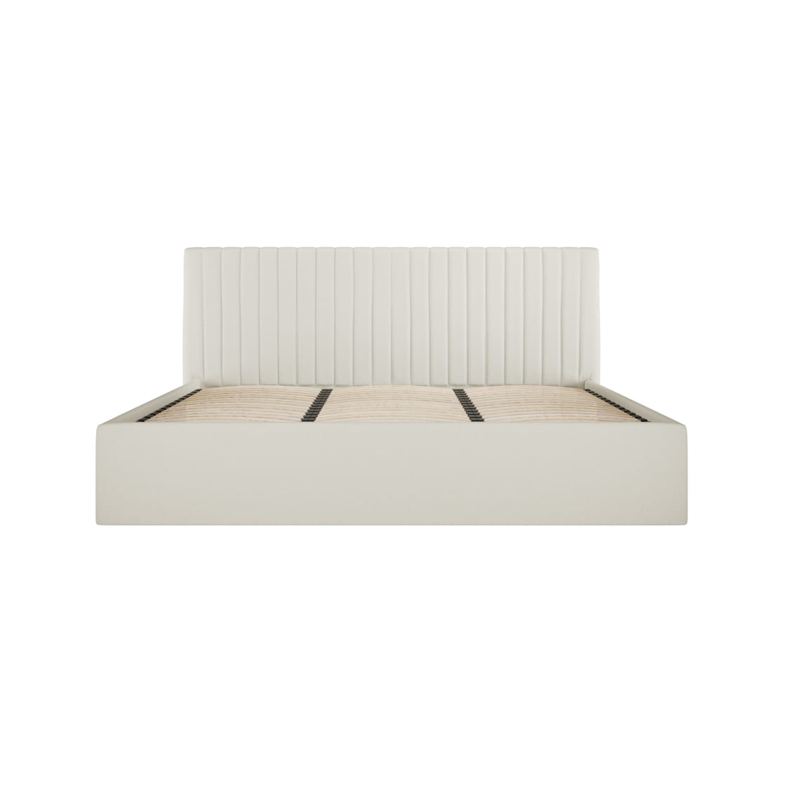 Berlin Milk Upholstered Ottoman Super King Bed