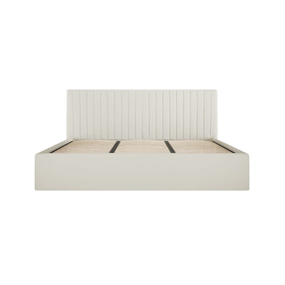 Berlin Milk Upholstered Ottoman Super King Bed