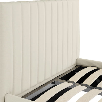 Berlin Milk Upholstered Ottoman Bed