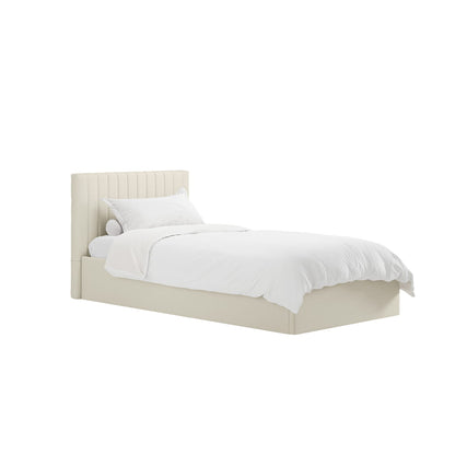 Berlin Milk Upholstered Ottoman Bed