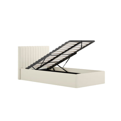 Berlin Milk Upholstered Ottoman Bed