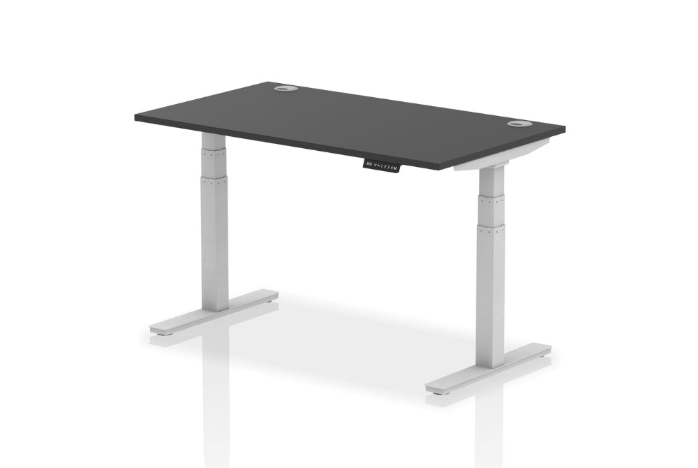 Air Height Adjustable Black Desk With Cable Ports