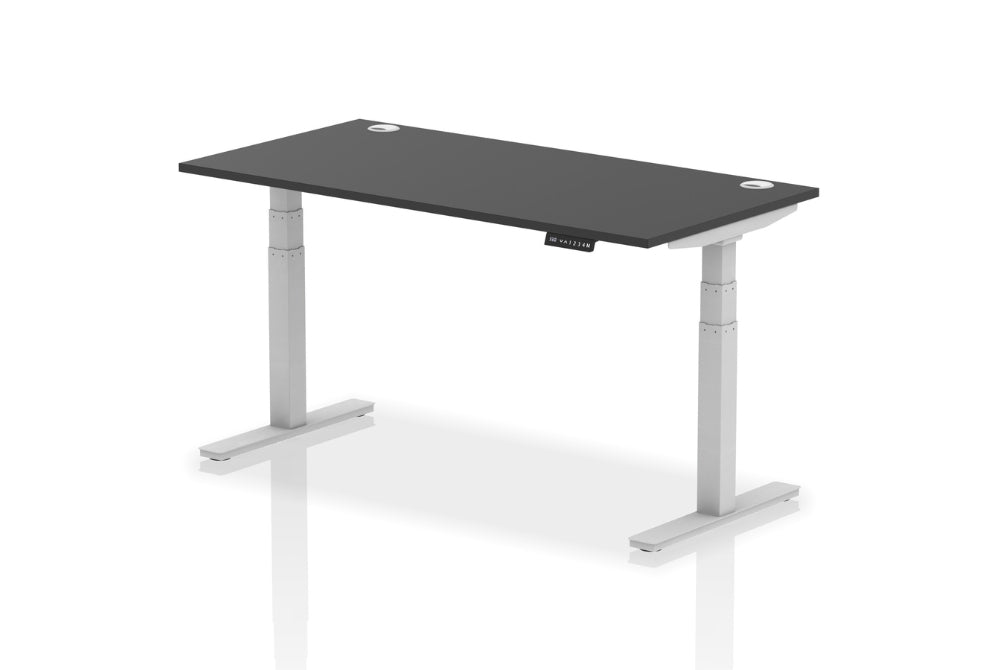 Air Height Adjustable Black Desk With Cable Ports