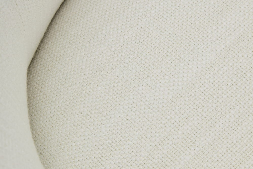 Bordo Cream Linen Effect Textured Curved Swivel Chair