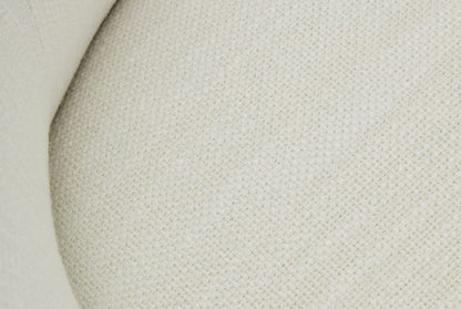 Bordo Cream Linen Effect Textured Curved Swivel Chair