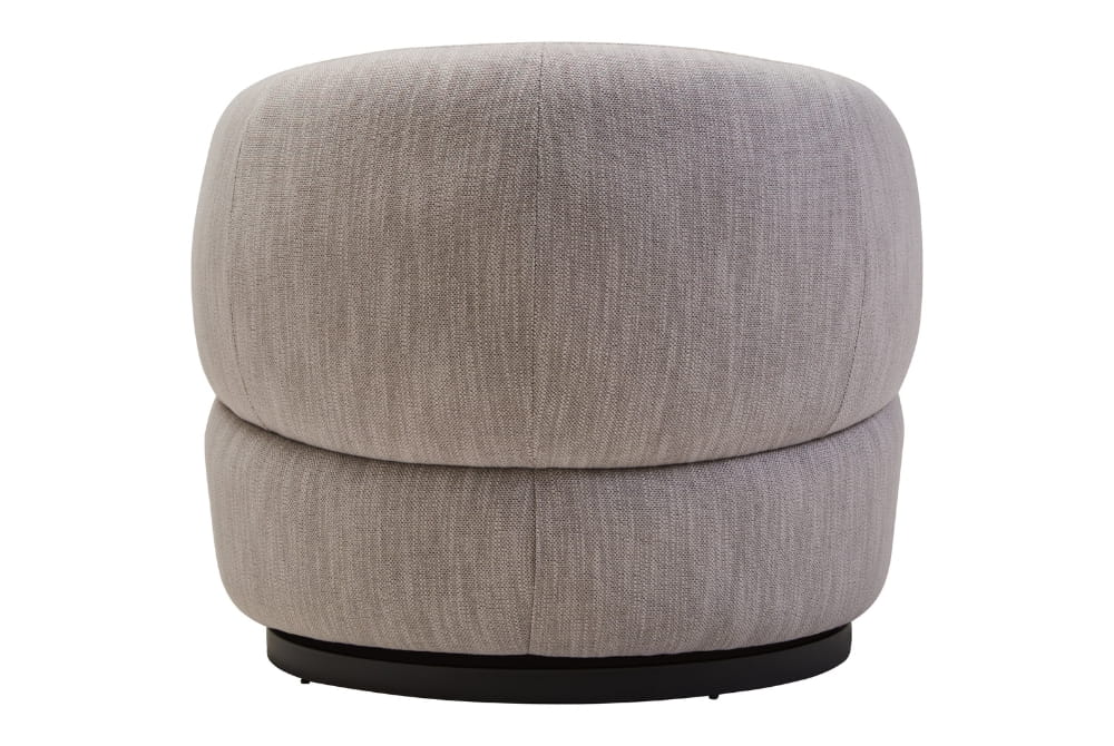 Bordo Textured Grey Curved Swivel Chair