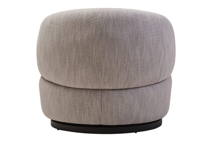 Bordo Textured Grey Curved Swivel Chair