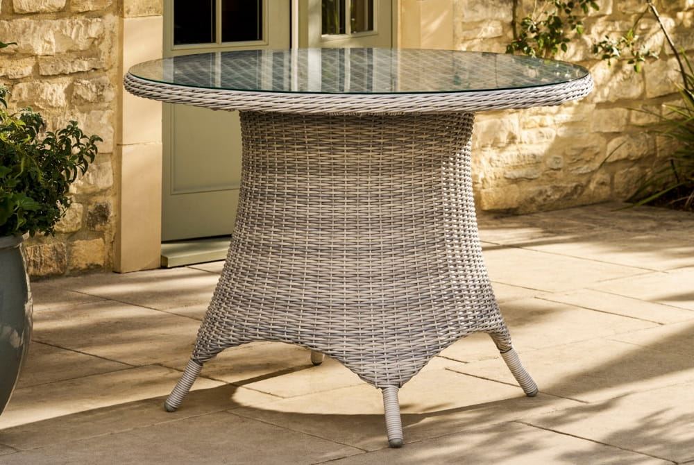 Brayford Round Dining Set - Rattan Light Grey (Small)