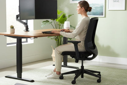 Hood C19 Ergonomic Chair - Mesh Back & Fabric Upholstered Office Chair
