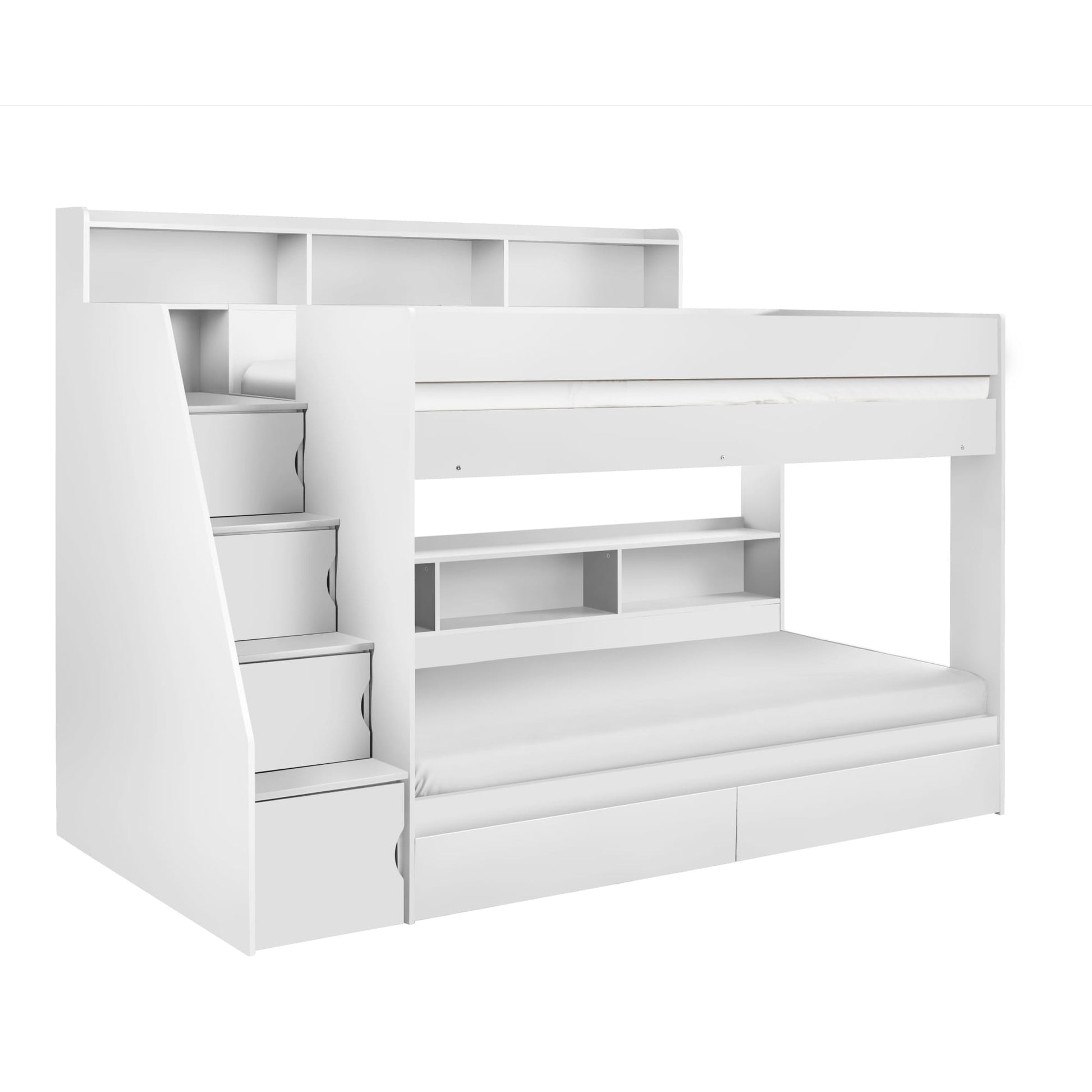 Camelot Staircase Bunk Bed All White