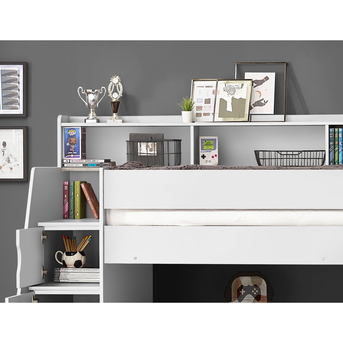 Camelot Staircase Bunk Bed All White