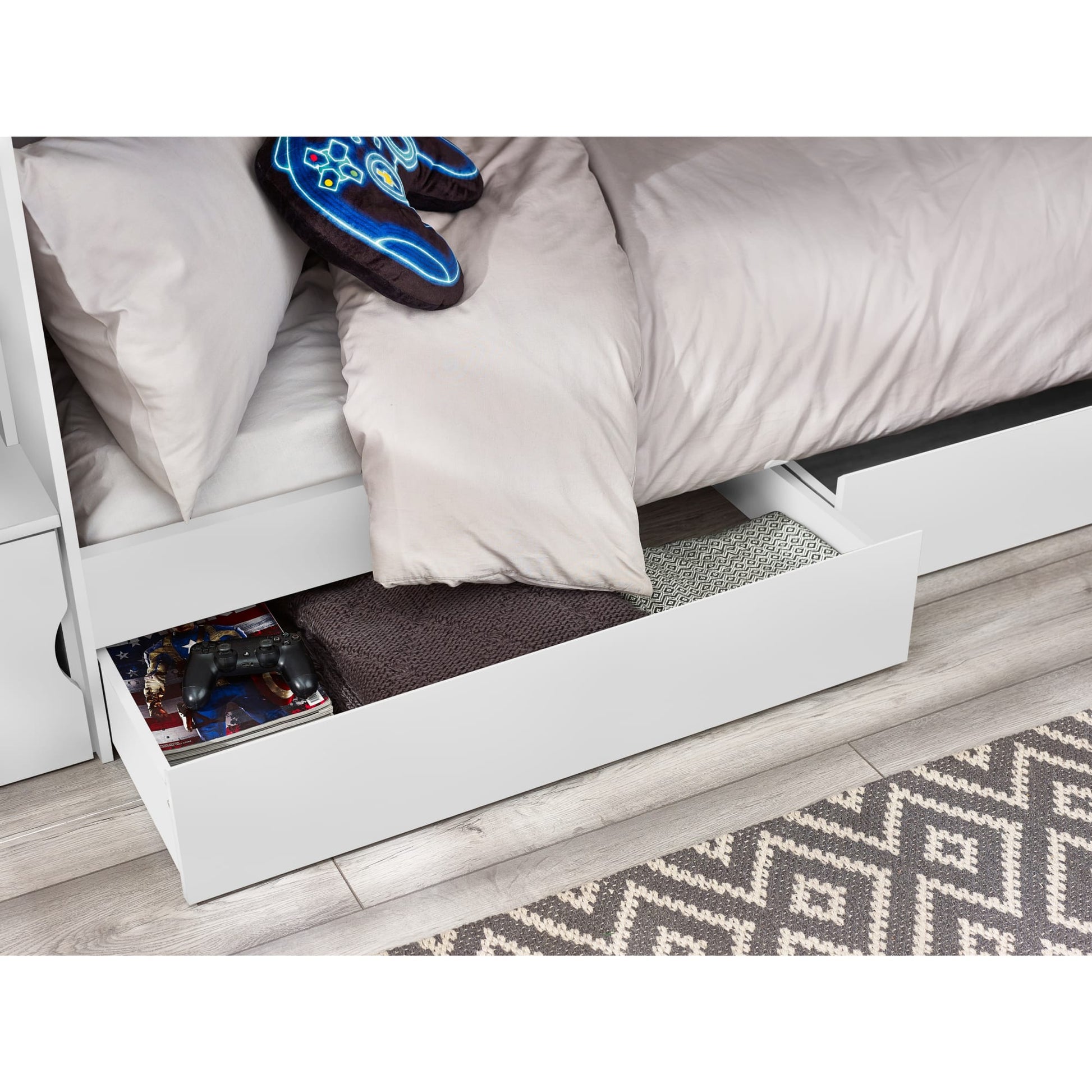 Camelot Staircase Bunk Bed All White