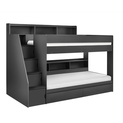 Camelot Staircase Bunk Bed - Anthracite 