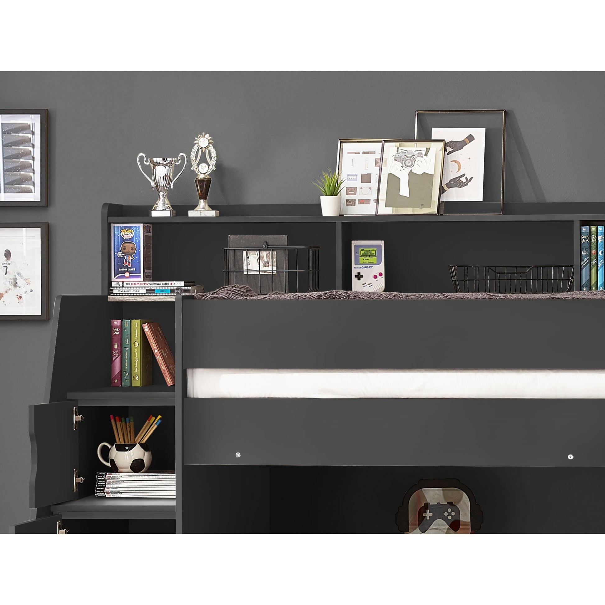 Camelot Staircase Bunk Bed - Anthracite 