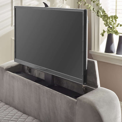 Clara Light Grey Ottoman TV Bed