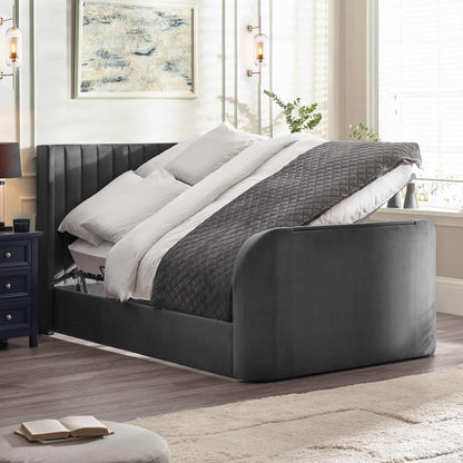 Clara Dark Grey Ottoman TV Bed
