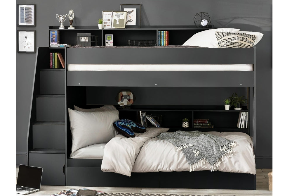 Camelot Staircase Bunk Bed - Anthracite 