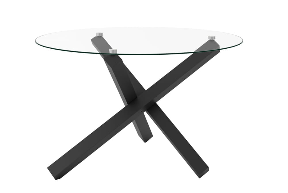 Capri Glass and Black Dining Table